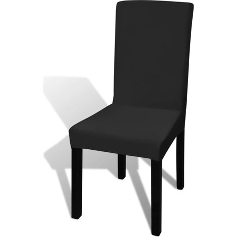 vidaXL Fodera Elastica per Sedie 4 pz Nero