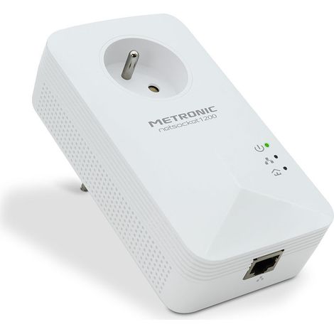 Prise CPL netsocket 1200 avec prise gigogne (1/5)