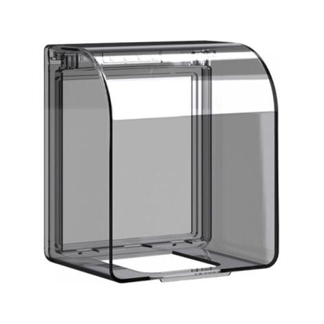 Boîtier étanche pour prises de courant dans la salle de bain pour empêcher l'eau de pénétrer dans la prise [Noir Transparent (1/5)