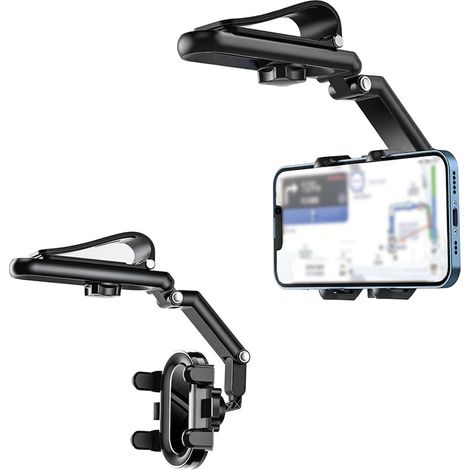 CCYKXA Autotelefonhalter, 360 Grad drehbarer Autotelefonhalter, Autotelefontür-Armaturenbrett-Visier, Autozubehör für alle Smartphones