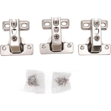 Ensemble de 3 charnières pliantes en alliage de zinc, angle de 180°, charnières intégrées à bras court, pour portes de placards et tables. (1/5)
