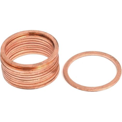 10 Stück 27 mm x 32 mm 1,5 mm Kupferflanschring (1/5)