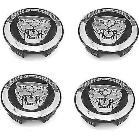 Satz mit 4 schwarzen 59-mm-Radkappen für Jaguar X-Type, XK, XF, XJ, XJ8 und XJ6