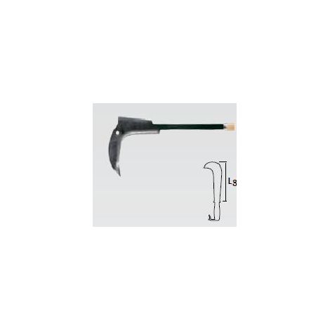 Leborgne – Serpe coupe-ronces 46cm – 2 taillants pour bois dur – Outil forgé et trempé – Emmanchement à soie pour sécurité