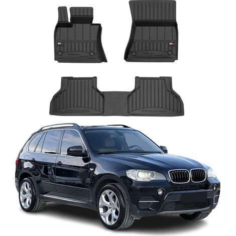 OMAC Tapis de Sol Caoutchouc Compatible avec BMW X5 E70 2006-2013 Noir Premium (1/5)