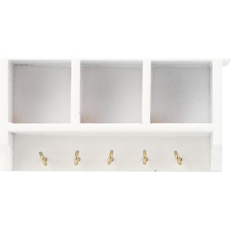 Étagère Murale Blanche Miniature 1:12 pour Maison de Poupée, Accessoire de Meuble Miniature Modèle Jouet (1/5)