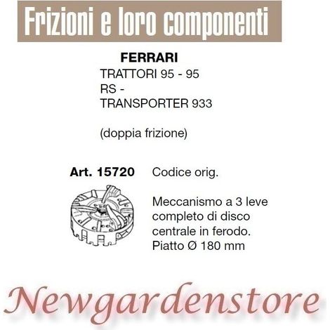Frizione meccanismo compatibile trattorino 95 Transporter 933 FERRARI 15720