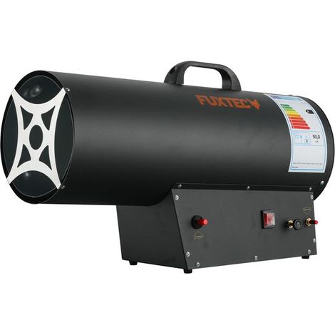 Fuxtec – Canon à air chaud 50 kW FXGH51 – Gaz propane/butane – Sortie d'air 650 m³/h – Allumage piézo – Pour chantiers et grands espaces - GPL 50 KW