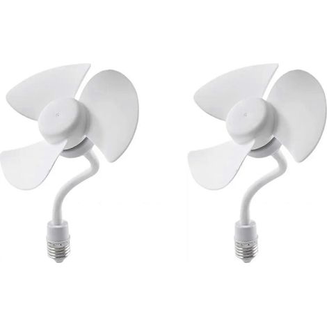 2 pièces screw dans socket ventilateur compact plafond refroidisseur refroidissement silencieux petit tabletop (1/5)