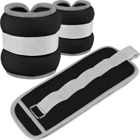 1 Paar Handgelenk-Gewichtsmanschetten, Fußgelenk-Gewichte, Gewichtsmanschetten, Fußgewichte, Armgewichte, Knöchelgewichte für Fitness, Laufen, Gymnastik, Tanzen (schwarz) (1/5)