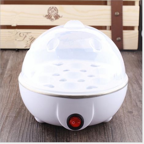 White Egg Steamer, Household Electric Quick Eggs Boiler Kitchen Multifunctional Tool Mini Eggs Steam (1/5)