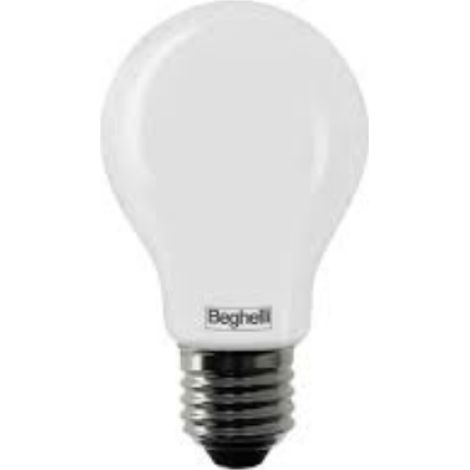 Lampadina led opale goccia tuttovetro 8w e27 4k beghelli 58094