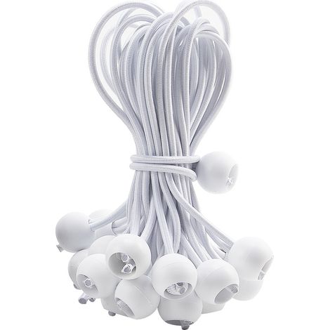 40 pièces tendeurs pour bâche professionnels avec boule, attaches de câble, Tendeur Élastique, Tendeur en Caoutchouc (1/5)