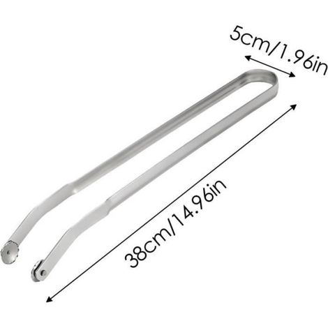 Lot de 2 Pinces à saucisse, Acier inoxydable, Résistantes chaleur, Design professionnel, Barbecue extérieur (1/3)