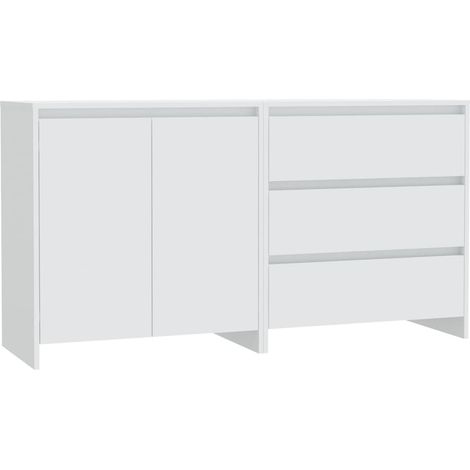 vidaXL Buffets 2er Set Weiß Ingenieurholz