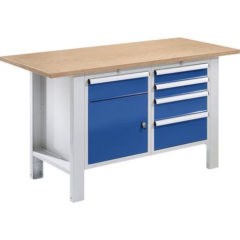eurokraft basic, Établi modulaire, largeur plateau 1500 mm, 5