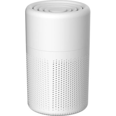 Air Purifier for Home, Filter Cleaner with Scented Sponge for Sleep, Air Filter, Fragrance, Smoke, Allergies, Pet Hair, Dander, Odors, Dust, Portable, Plug and Play, White (1/5)