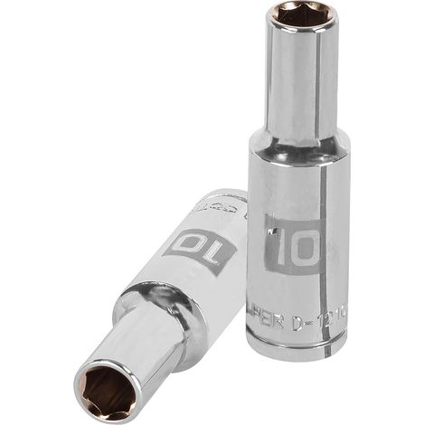 Llave vaso hexagonal larga, cuadro 1/2" - 10 mm