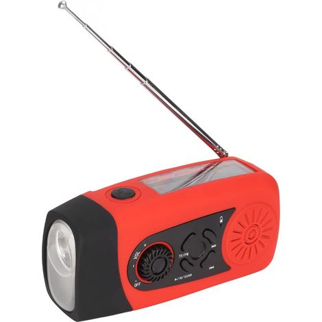 Radio de la Manivelle d'urgence, 2000mah Solar Hand Crank Weather (1/5)