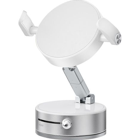 Support de téléphone magnétique à ventouse réglable à 360° 2 en 1 pour voiture, avec ventouse puissante et fixation sécurisée par clip de ventilation pour une conduite en toute sécurité. (1/5)