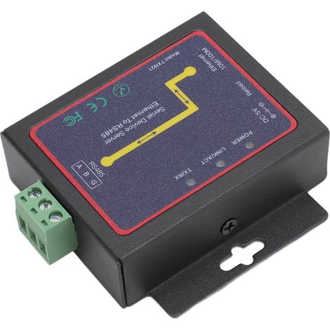 Adaptateur réseau série TXI021 RJ45 vers RS485, qualité industrielle, TCP, RTU, convertisseur Ethernet vers RS485 pour capteurs, automates programmables, prise UE, 100-240 V (1/5)