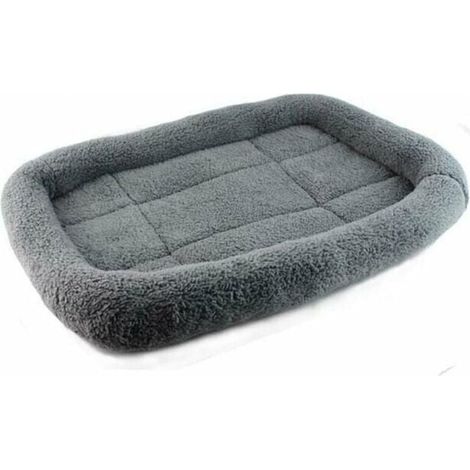 Lit rectangulaire rembourré en cachemire doux et confortable, facile à nettoyer Pour chien et chat Avec bords ronds (1/4)