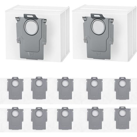 Confezione da 12 sacchetti per la polvere per robot aspirapolvere Roborock Q5+, Q5 Max+, Q5 DuoRoller+, Q5 Pro+, Q7+ Max+/M5+/L5+, Q8 Max+, S8+, S8 Pro Ultra, S7 MaxV/Max Ultra, Q10 S5+/X5+, sacchetto (1/4)