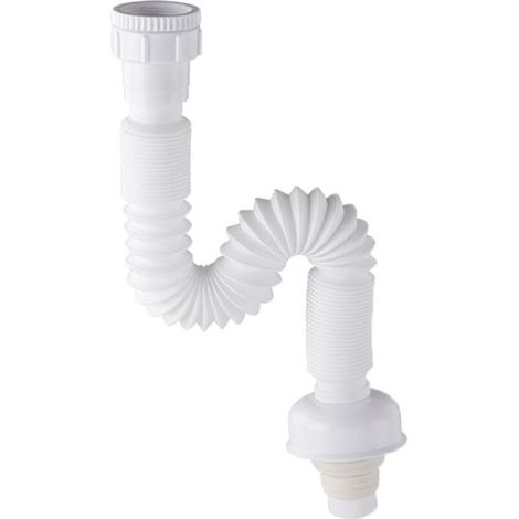 Drain d'évier de cuisine flexible G1-1/4 Drain d'évier de salle de bain réglable Drain d'évier télescopique universel Convient pour évier simple, évier double et évier multiple de cuisine à domicile (1/5)