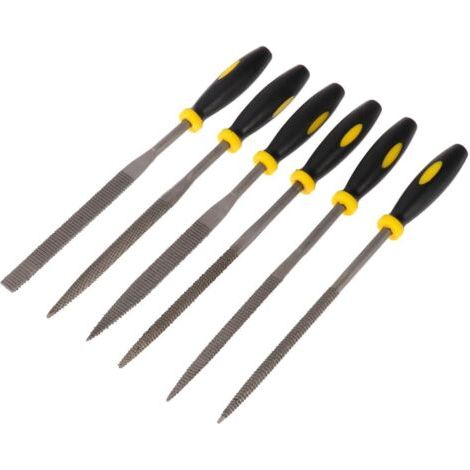 QORVA-Lot de 6 râpes miniatures avec manche ergonomique antidérapant pour le travail du cuir