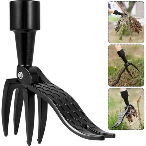 Tête de rechange pour désherbeur, en aluminium, arrache-racines, raccord 3 cm, compatible avec tige de 3 cm, 14,5 x 13,5 cm, 1 pièce (1/5)