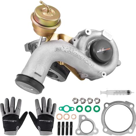 Turbocompresor, aluminio mecanizado, 8,5 x 8,0 x 5,5 pulgadas, compatible con Audi A3, compatible con Audi TT, hasta 250 CV. (1/5)