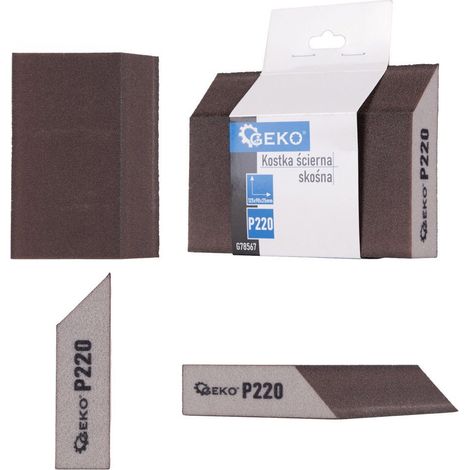Blocco abrasivo angolato 125x90x25mm P220 (250) (1/3)
