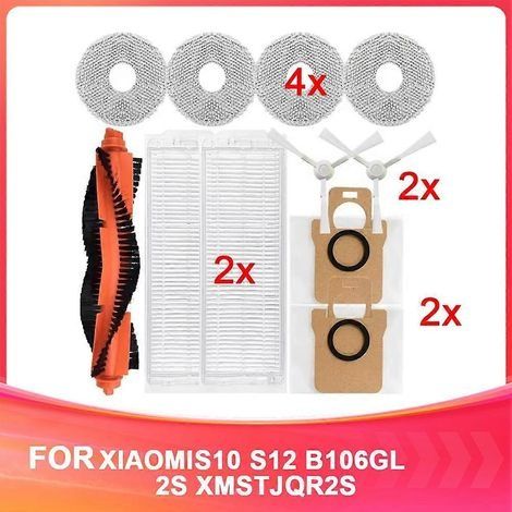 Pièces de rechange pour aspirateur robot Xiaomi M30pro et robot aspirateur C107 : brosse latérale principale, filtre et kit d’accessoires pour lingette de nettoyage. (1/5)