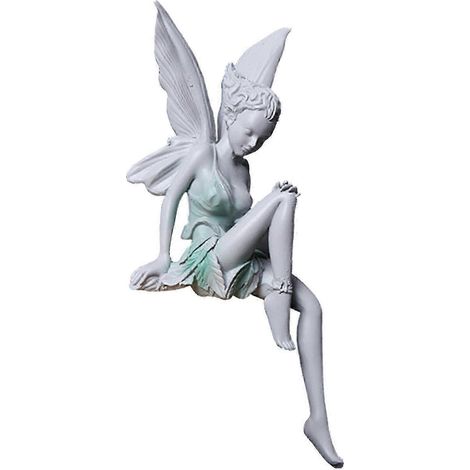 Statue de fée assise, ornement de jardin, figurines d'extérieur (1/5)