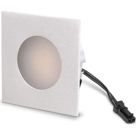LED Mini Einbauspot eckig 1.2W 12V 3000K IP20 Ausschnitt Ø32mm (1/5)