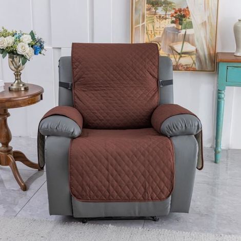 Housses de Fauteuil inclinable, Grandes Housses de canapé inclinables personnalisées,Housse de canapé imperméable, Cafe (1/3)