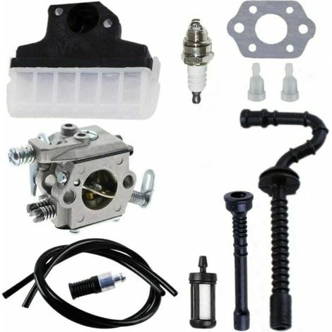 Carburateur + Filtre à air + Bougie d’Allumage + Tuyau d’Essence/d’Huile pour Tronçonneuse STIHL 021 023 025 MS210 MS230 MS250 Carburateur (1/4)