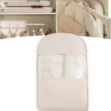 Housse de Rangement pour Vêtements Protection Poussière - Système de Compression - Fenêtre Transparente - Suspendus (1/5)
