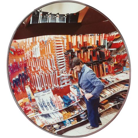 Moravia Miroir d’inspection DETEKTIV rond en acrylique Ø 500 mm + support mural (1/4)