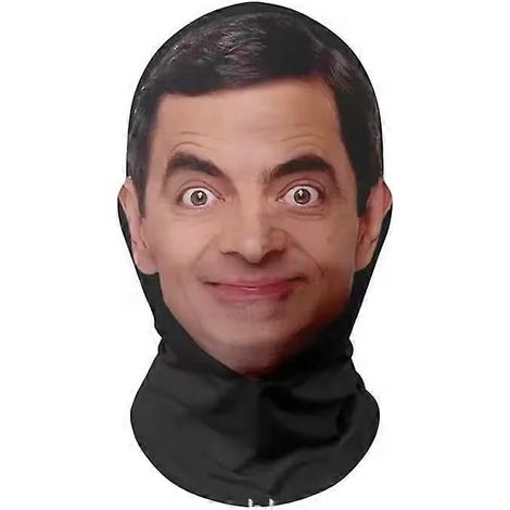 Bean Sheisty Ski-Sturmhaube, humorvolles Promi-Geschenk, schwarz, Herr Rowan Atkinson[NX]