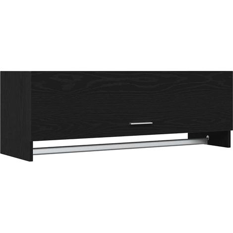 Maison Exclusive - Guardaroba Rovere Nero 100 x 32,5 x 35 cm Legno multistrato