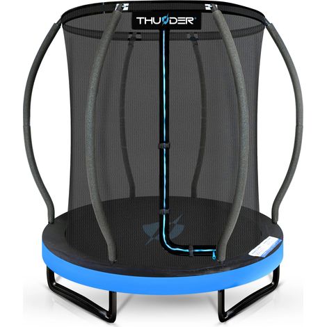 Trampoline THUNDER ULTRA-BLUE 4,5FT 140cm pour enfants pack complet avec filet de sécurité (1/5)