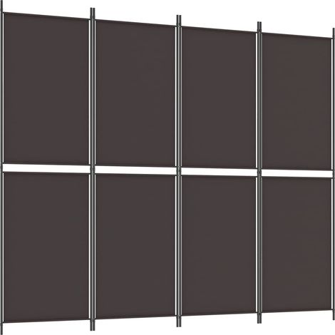 Paravent Cloison de séparation 4 panneaux, Pour Jardin, Balcon, Terrasse Marron 200x220 cm Tissu OIB7497E (1/4)