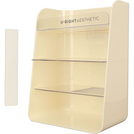 Étagère Cosmétique Multiniveau Grande Capacité Démontable, Organisateur de Comptoir Stable pour Salle de Bain, Bureau, Cuisine, Blanc (1/5)