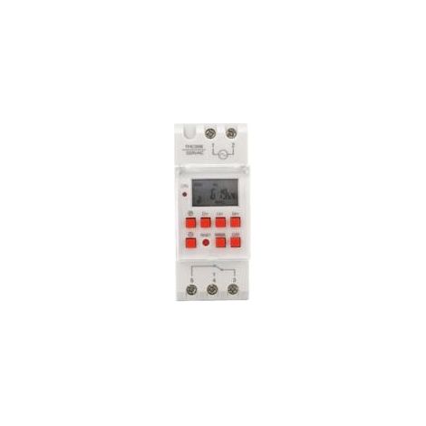 – Programmateur numérique pour chauffe-eau électrique 30 A – Tension 220 V – Minuterie 1 seconde – Écran LCD – Installation rail 35 mm-Crezuo (1/5)