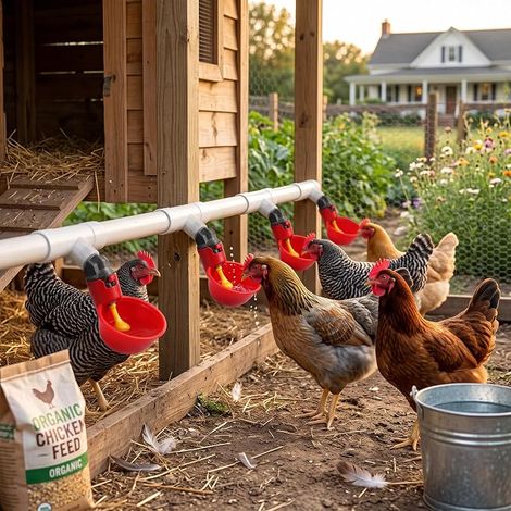Automatic Poultry Drinking Bowl, Plastic Drinking Cups for Chickens, Quails, Pigeons, Hens (1/4)