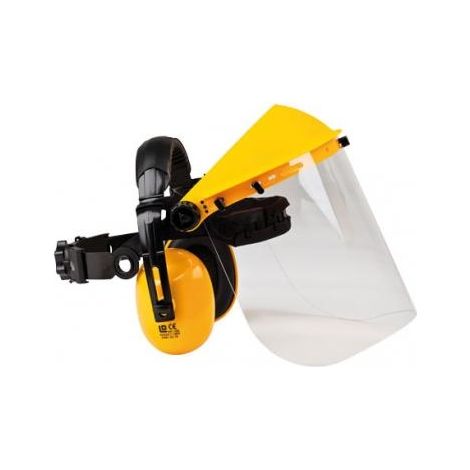 Combinación de protección auditiva y protección facial ajustable para tallas de 52 a 63 cm