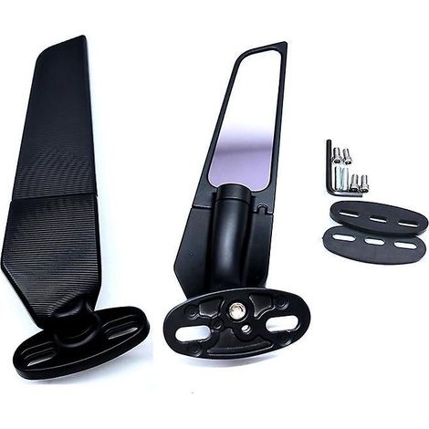 pour Bmw S1000rr S1000 Rr Hp4 2009-2018 Rglable 360 Rotatif Vent Aile Moto Pices Rtroviseur, Noir Pratique (1/5)