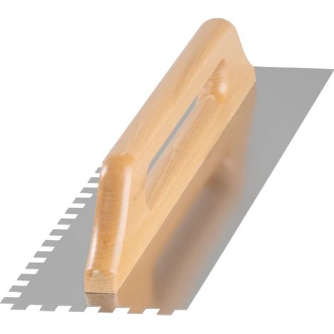 Glättkelle Strend Pro Premium, HardWood, Holzgriff, 480x130 mm, e10 mm, 0,7 mm, gerade, Edelstahl
