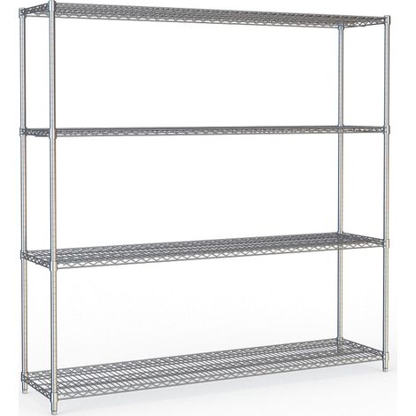 Étagères 4 niveaux 1800 démontable - Combisteel (1/4)
